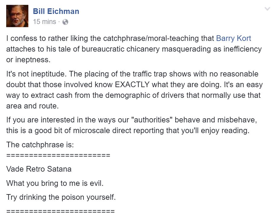 Bill Eichman on Facebook